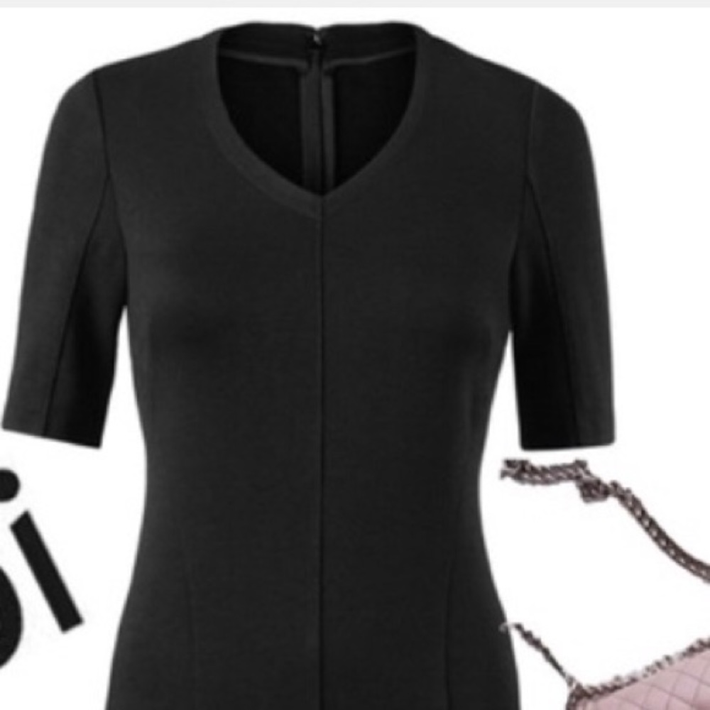 Black v neck dress